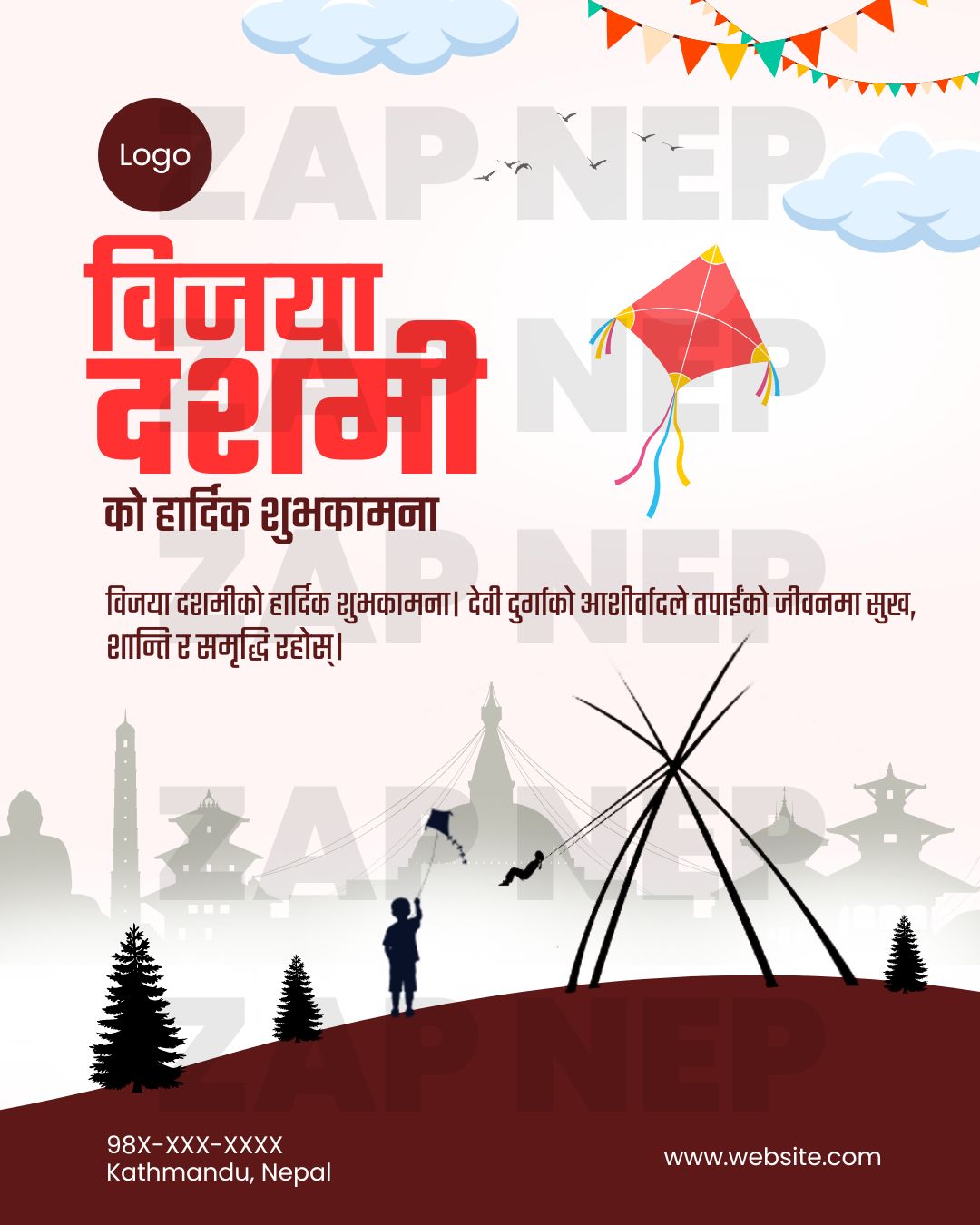 Vijaya Dashami Social Media Post Design 3