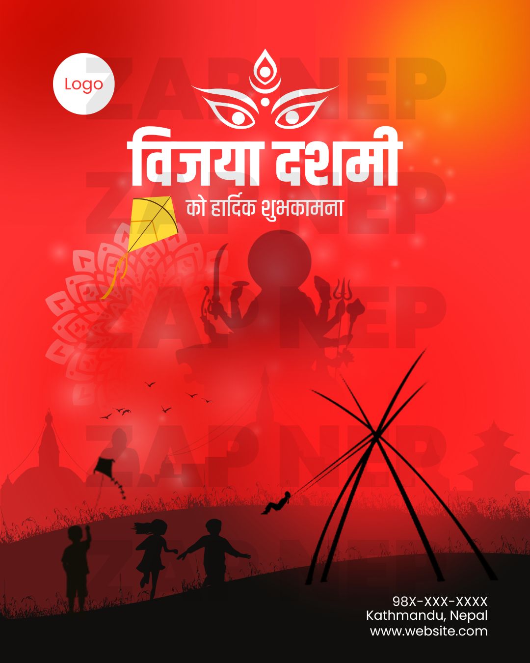Vijaya Dashami Social Media Post Design 4