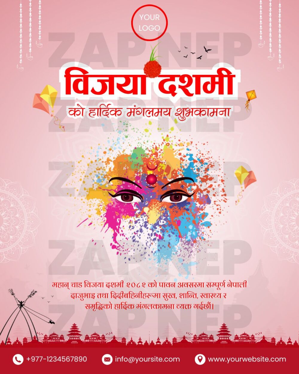 Vijaya Dashami Social Media Post Design 7