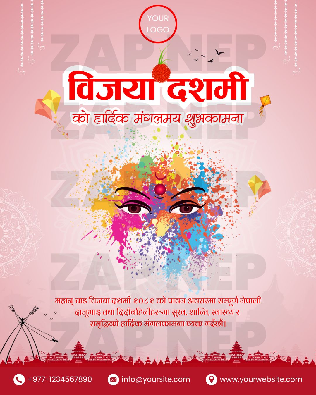 Vijaya Dashami Social Media Post Design 7